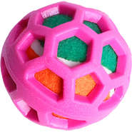 Mordedor Kroco TPR com Bolinha de Tênis Rosa para Cães
