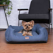 Cama Meau Quadrada Conforto Azul - Tam. P