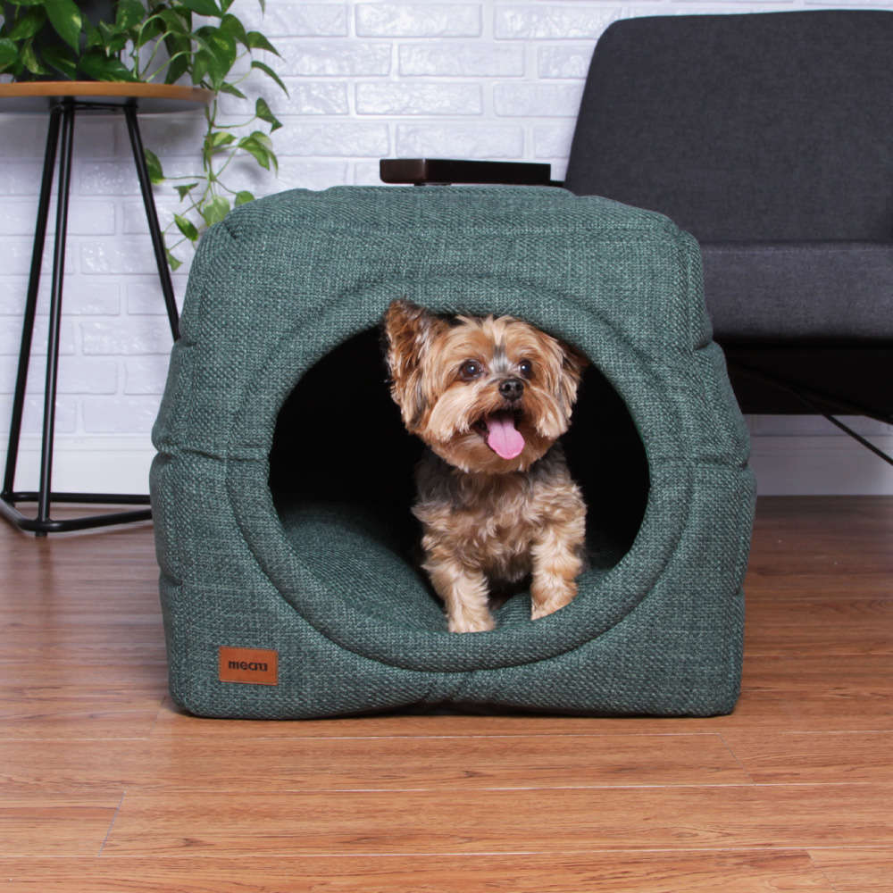 Cama Meau Toca Iglu Premium Verde Musgo - Tam. P