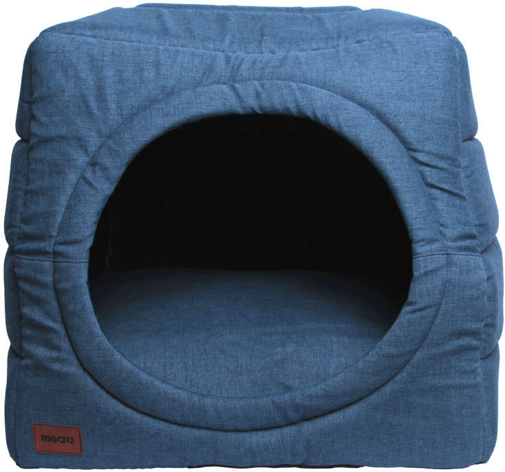 Cama Meau Toca Iglu Premium Azul - Tam. P