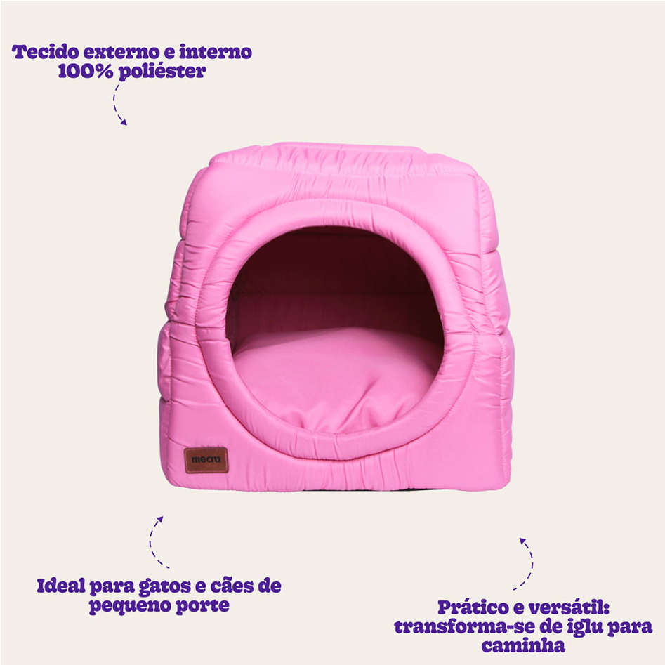 Cama Meau Toca Iglu Rosa - Tam. P