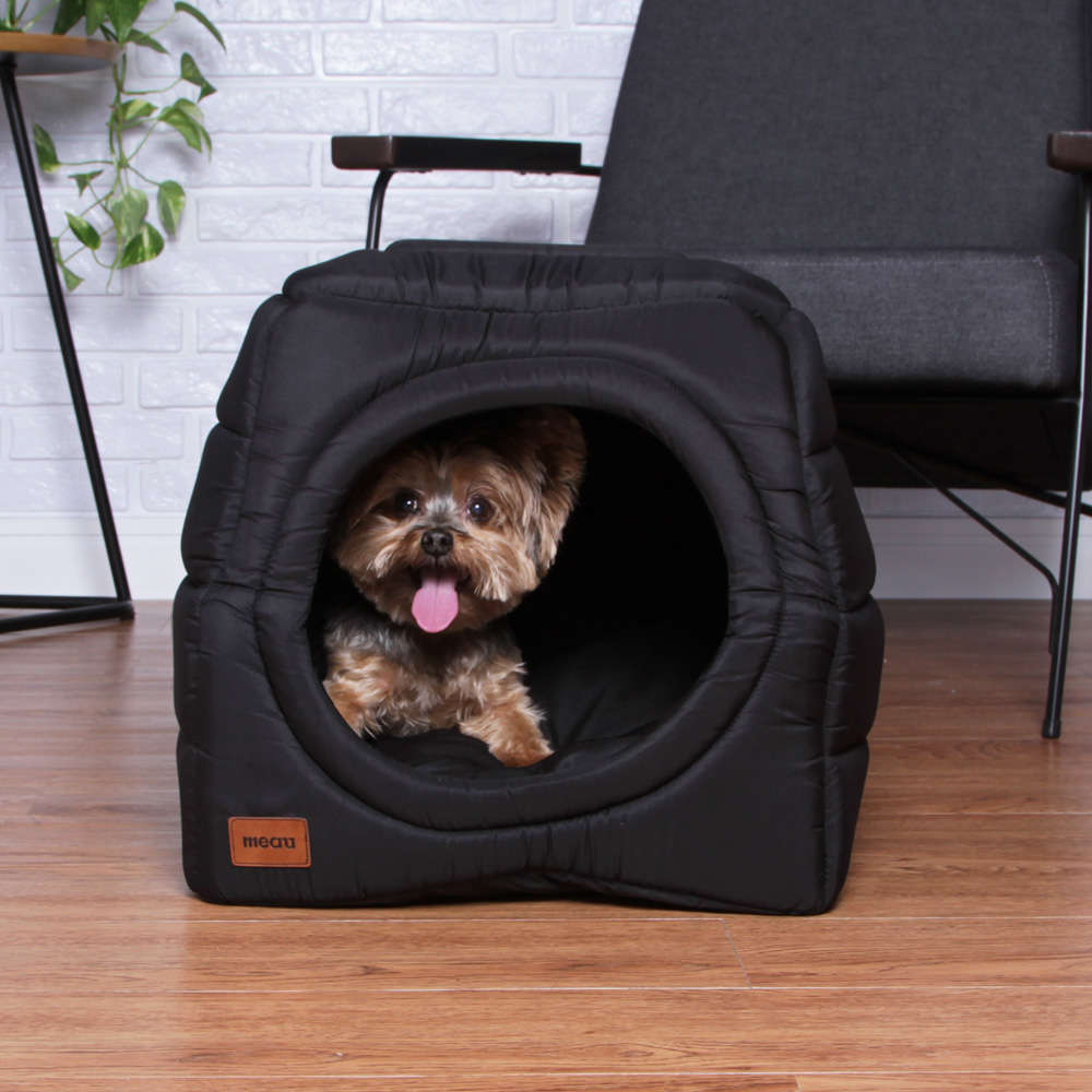Cama Meau Toca Iglu Preto - Tam. P