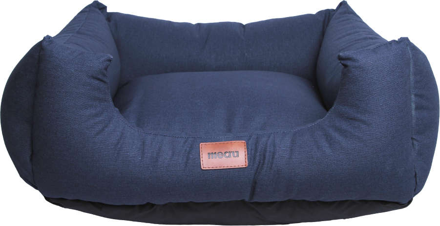 Cama Meau Quadrada Conforto Impermeável Azul Marinho - Tam. P