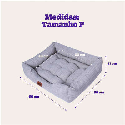 Cama Meau Retangular Cinza