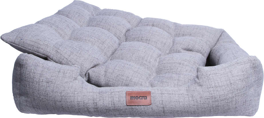 Cama Meau Retangular Impermeável Cinza - Tam. M