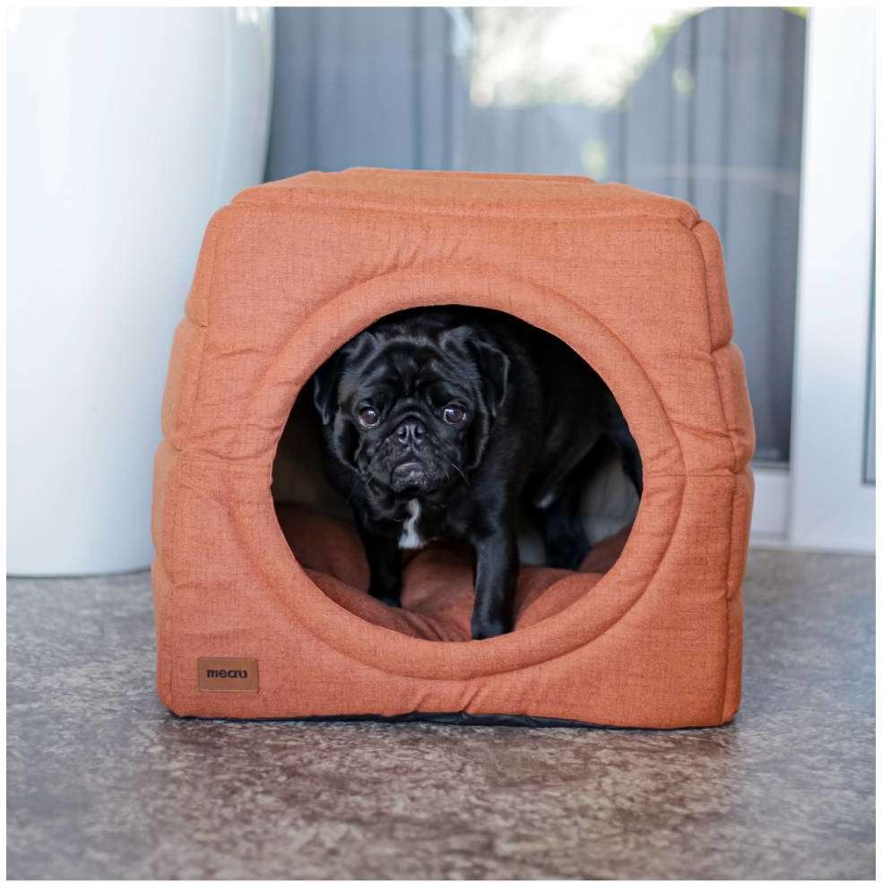 Cama Meau Toca Iglu Premium Terracota - Tam. P