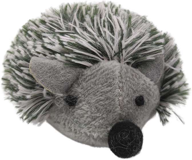 Brinquedo Pelúcia Kroco Ouriço Cinza para Gatos - Tam. Único