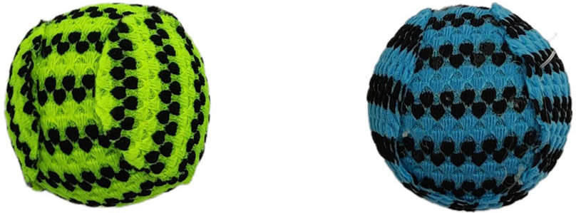 Bolinha Kroco para Gatos Amarelo e azul - 2 Unidades