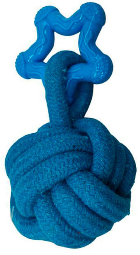 Brinquedo Bola com Mordedor Kroco Azul para Cães - Tam. Único