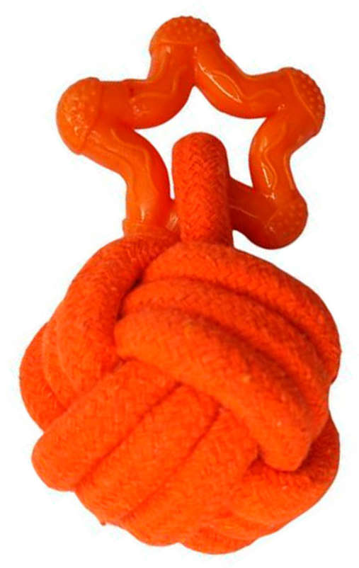 Brinquedo Bola com Mordedor Kroco Laranja para Cães - Tam. Único