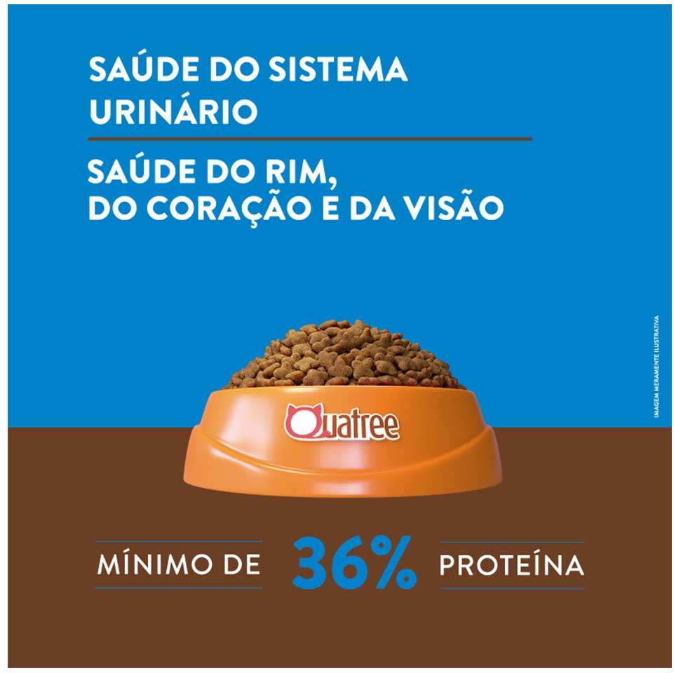 Ração Seca Quatree Supreme 7 + Salmão e Frango para Gatos idosos Castrados - 10,1Kg