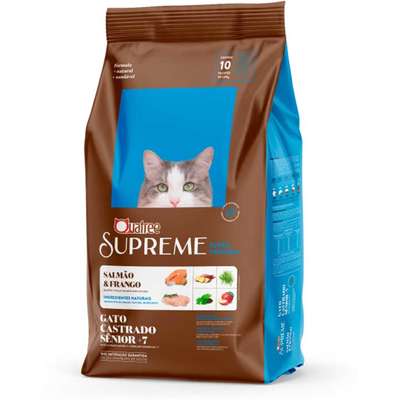Ração Seca Quatree Supreme 7 + Salmão e Frango para Gatos idosos