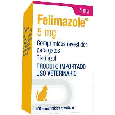Tratamento para Hipertireoidismo Dechra Felimazole 5 mg para Gatos