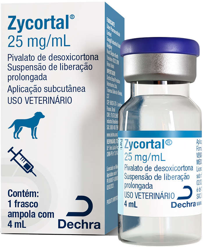 Suspensão Injetável Dechra Zycortal 25mg/ml Para Cães - 4 mL