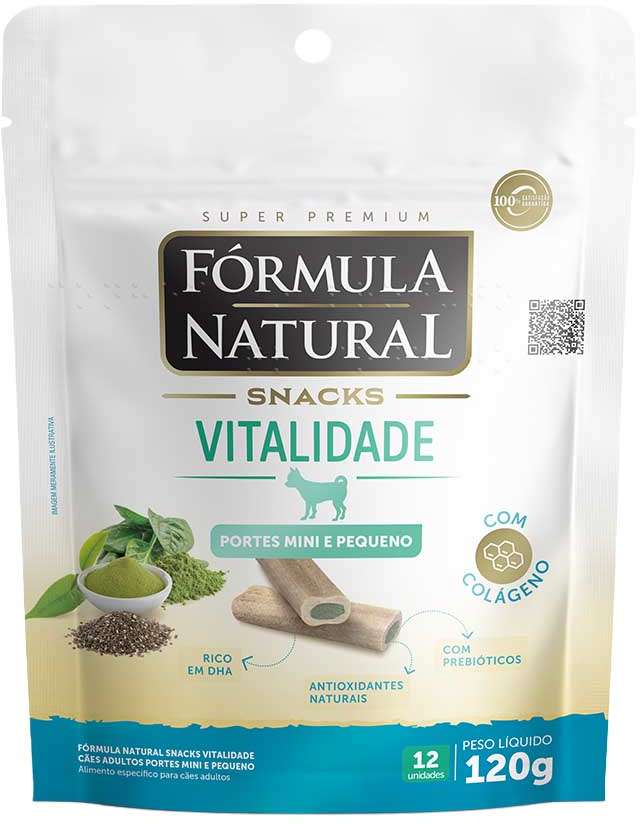 Snack Formula Natural Vitalidade para Cães Porte Mini e Pequeno - 120 g
