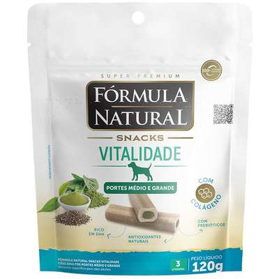 Snack Formula Natural Vitalidade para Cães Porte Médio e Grande