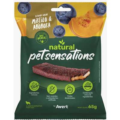 Bifinho Petitos Sensations para Cães Adultos Sabor Abóbora e Mirtilo
