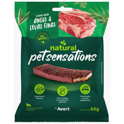 Bifinho Petitos Sensations para Cães Adultos Sabor Carne e Ervas Finas