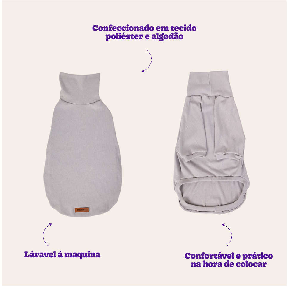 Moletom Meau Cacharrel de Malha Cinza - Tam. 04