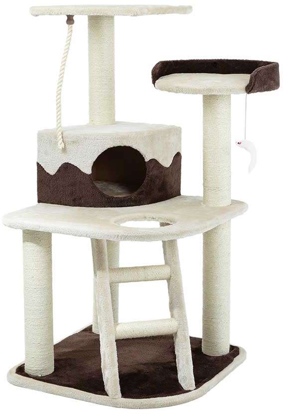 Brinquedo Arranhador Torre 3 Andares com Escada - Tam. Único