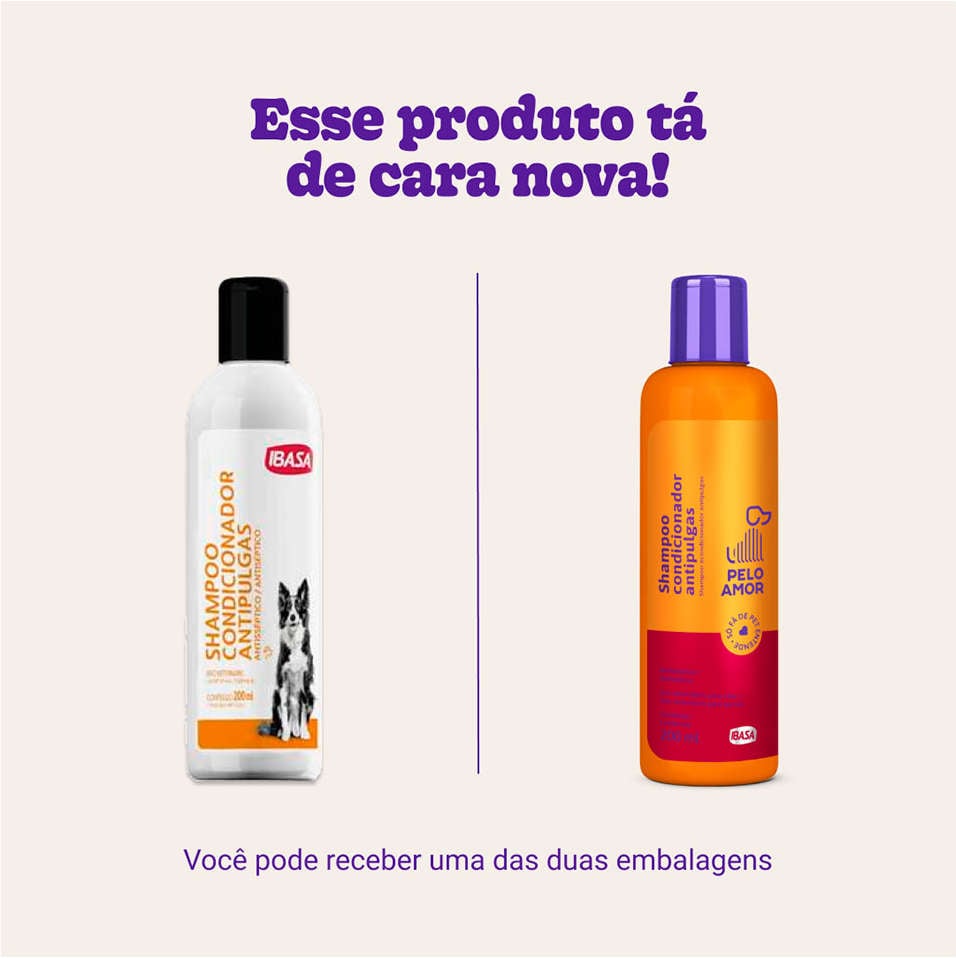Shampoo e Condicionador Anti Pulgas Ibasa - 200 ml