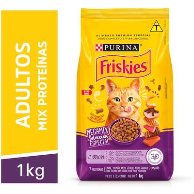 Ração Seca Nestlé Purina Friskies Megamix para Gatos Adultos