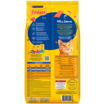 Ração Seca Nestlé Purina Friskies Mar de Sabores para Gatos Adultos