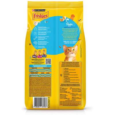 Ração Seca Nestlé Purina Friskies Frango, Leite e Cenoura para Gatos Filhotes