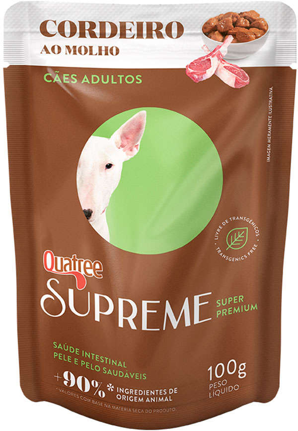 Ração Úmida Quatree Supreme Cordeiro para Cães Adultos - 100 g