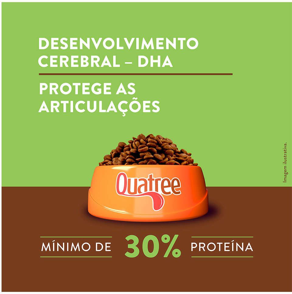 Ração Seca Quatree Supreme Frango e Batata Doce Cães Filhotes Raças Médias e Grandes - 15Kg