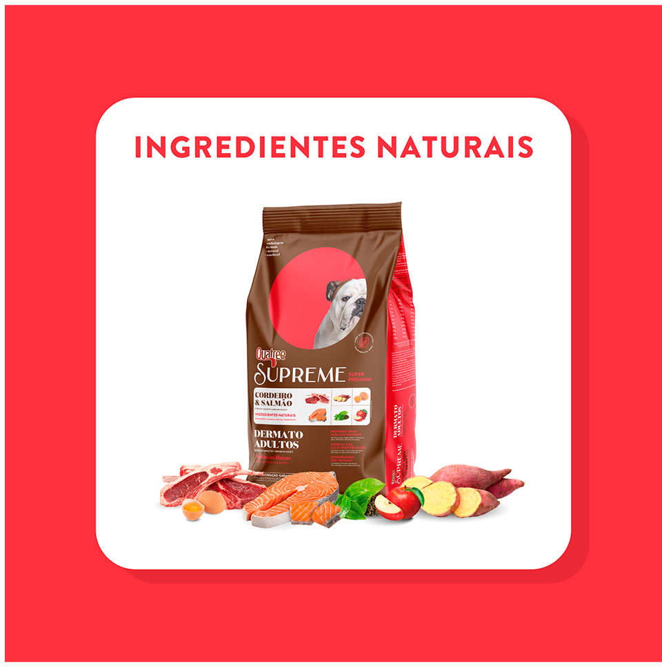 Ração Seca Quatree Supreme Dermato Cordeiro e Salmão Cães Adultos - 18Kg