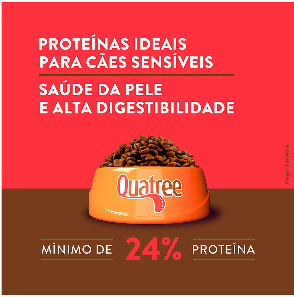 Ração Seca Quatree Supreme Dermato Cordeiro e Salmão Cães Adultos - 18Kg