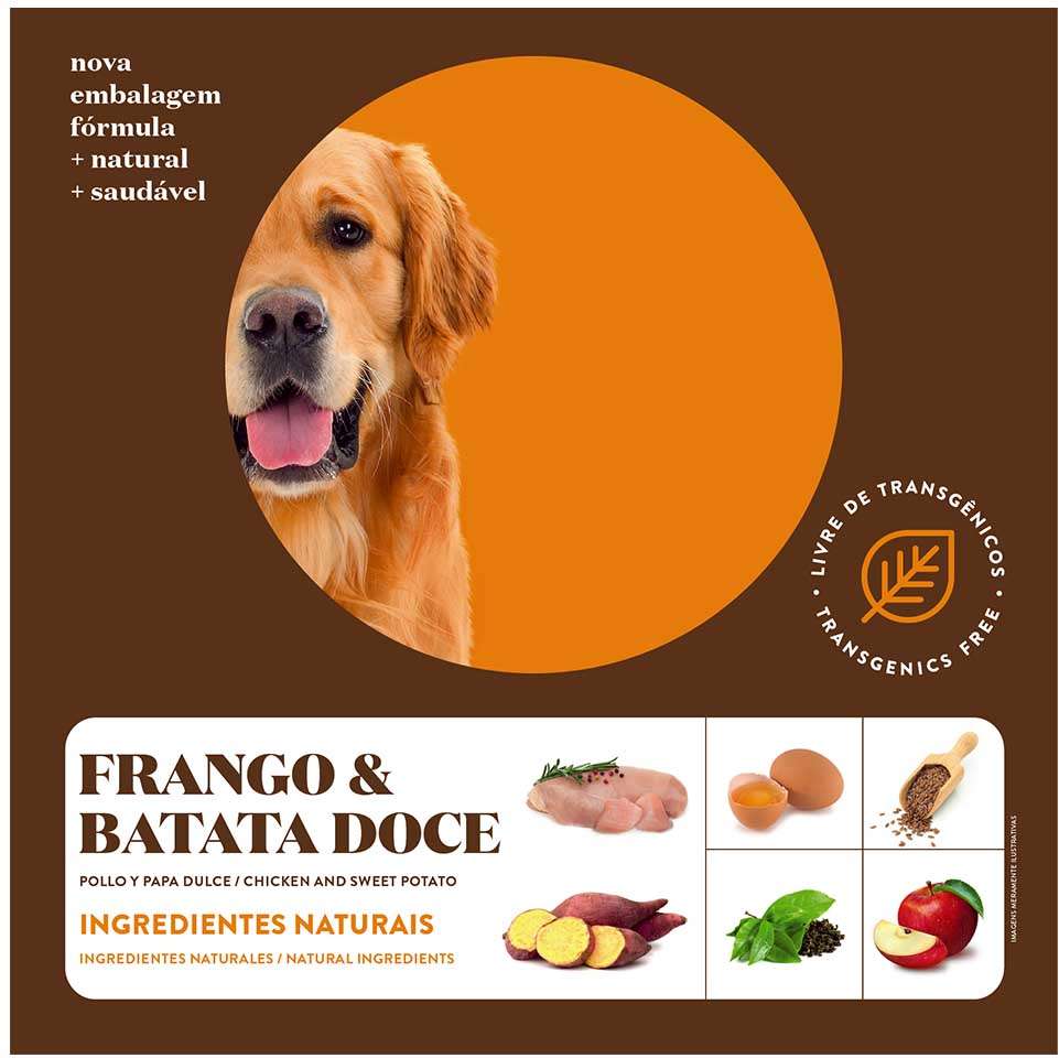 Ração Seca Quatree Supreme Frango e Batata Doce Cães Adultos Raças Médias e Grandes - 15Kg