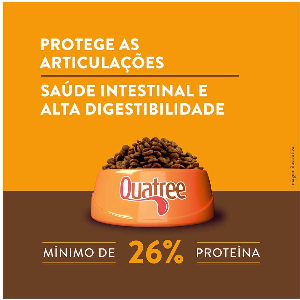 Ração Seca Quatree Supreme Frango e Batata Doce Cães Adultos Raças Médias e Grandes - 15Kg
