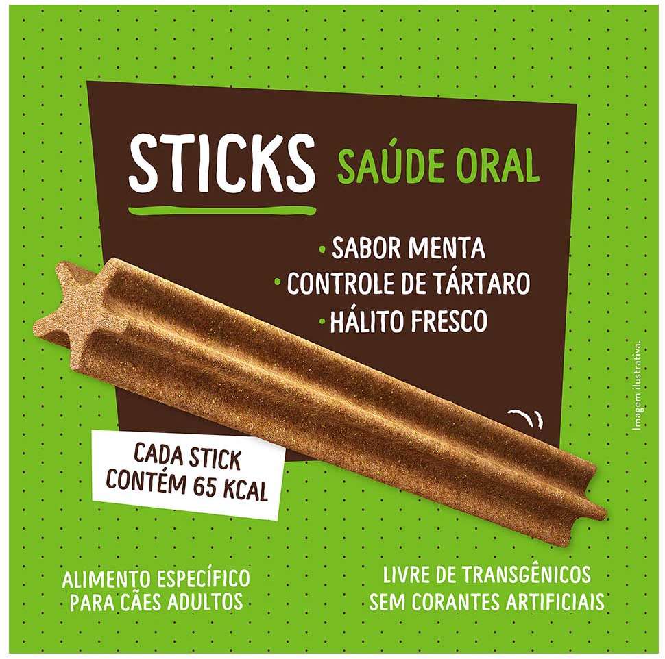 Snack Quatree para Cães Adultos Porte Médio e Grande Sabor Menta - 100g