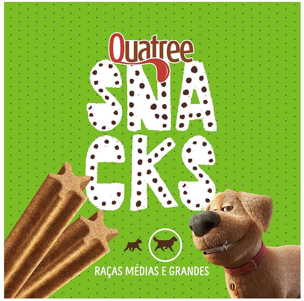 Snack Quatree para Cães Adultos Porte Médio e Grande Sabor Menta - 100g