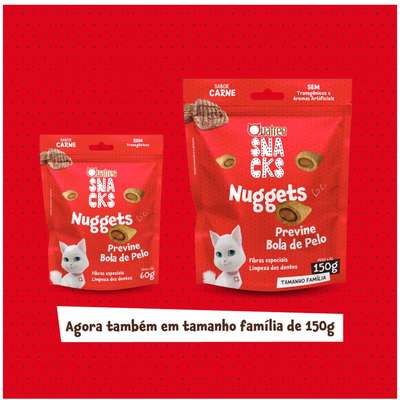 Snack Quatree para Gatos Adultos Sabor Carne Bola de Pelo
