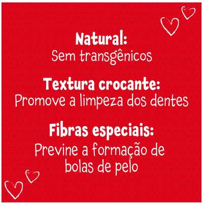 Snack Quatree para Gatos Adultos Sabor Carne Bola de Pelo