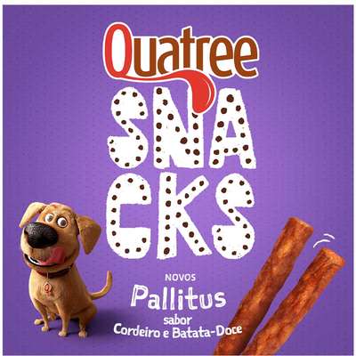 Petisco Quatree Snacks Cordeiro e Batata Doce para Cães
