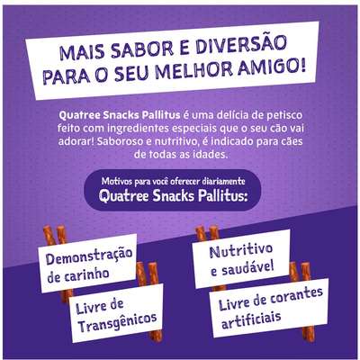 Petisco Quatree Snacks Cordeiro e Batata Doce para Cães