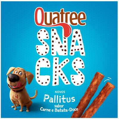 Petisco Quatree Snacks Carne e Batata Doce para Cães