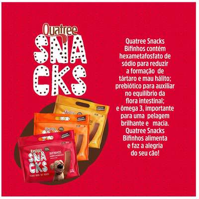 Petisco Quatree para Cães Sabor Churrasco