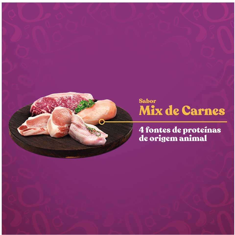 Ração Seca Quatree Gourmet Mix de Carnes Gatos Castrados - 10,1Kg