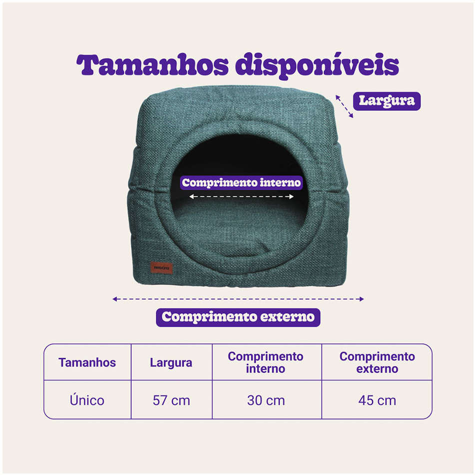 Cama Meau Toca Iglu Premium Verde Musgo - Tam. P