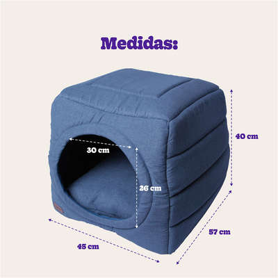 Cama Meau Toca Iglu Premium Azul