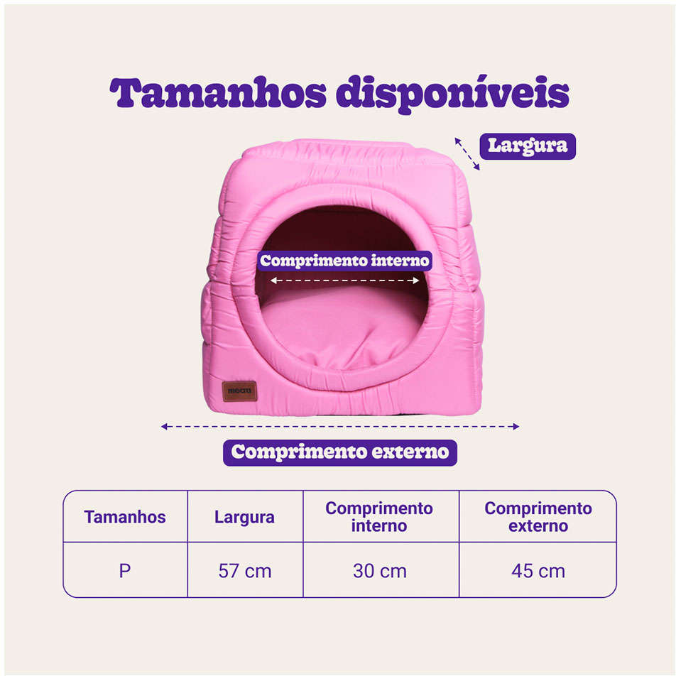 Cama Meau Toca Iglu Rosa - Tam. P