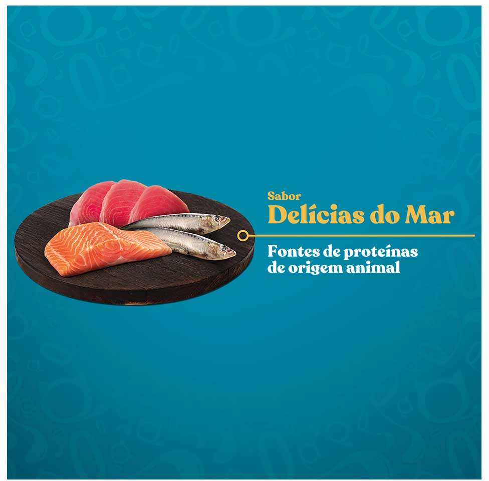 Ração Seca Quatree Gourmet Delícias do Mar Gatos Castrados - 10,1Kg