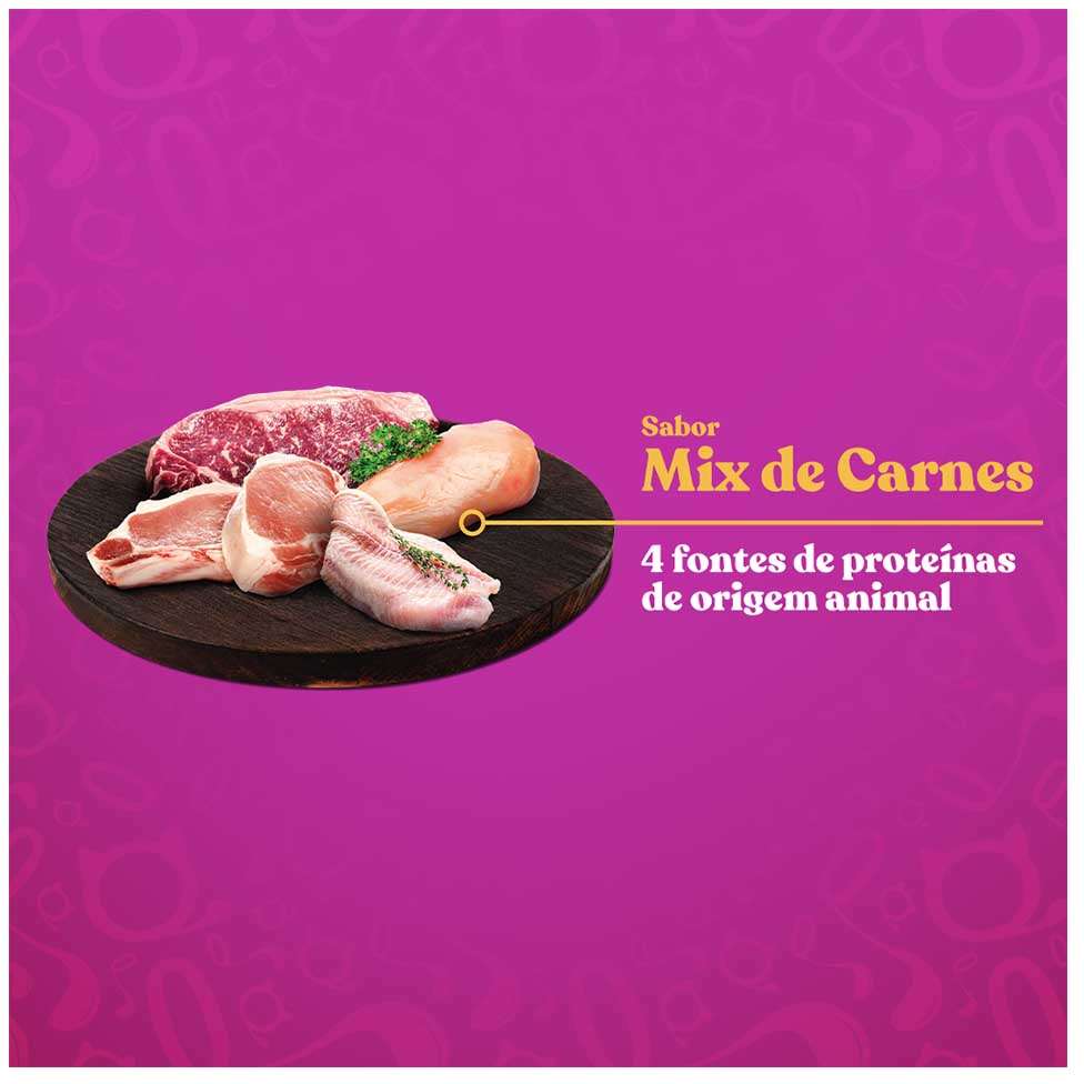 Ração Seca Quatree Gourmet Mix de Carnes Gatos Adultos - 10,1Kg