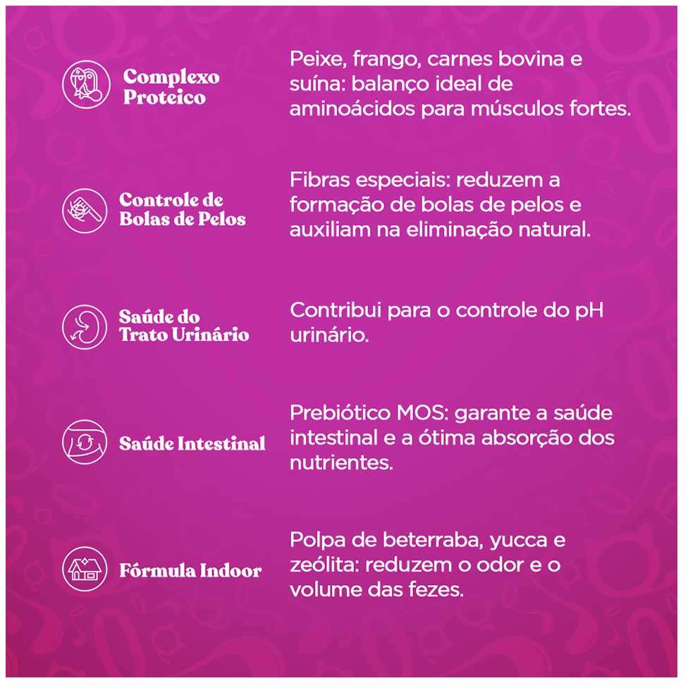 Ração Seca Quatree Gourmet Mix de Carnes Gatos Adultos - 10,1Kg