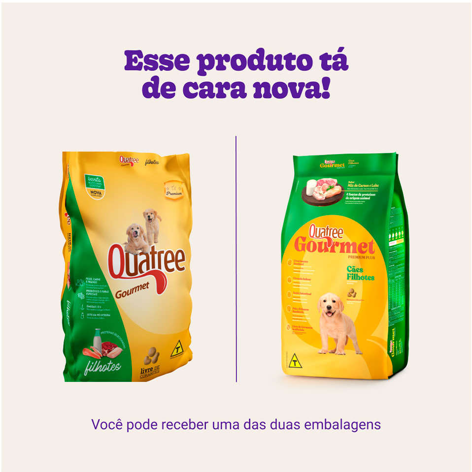 Ração Seca Quatree Gourmet Cães Filhotes - 10,1Kg